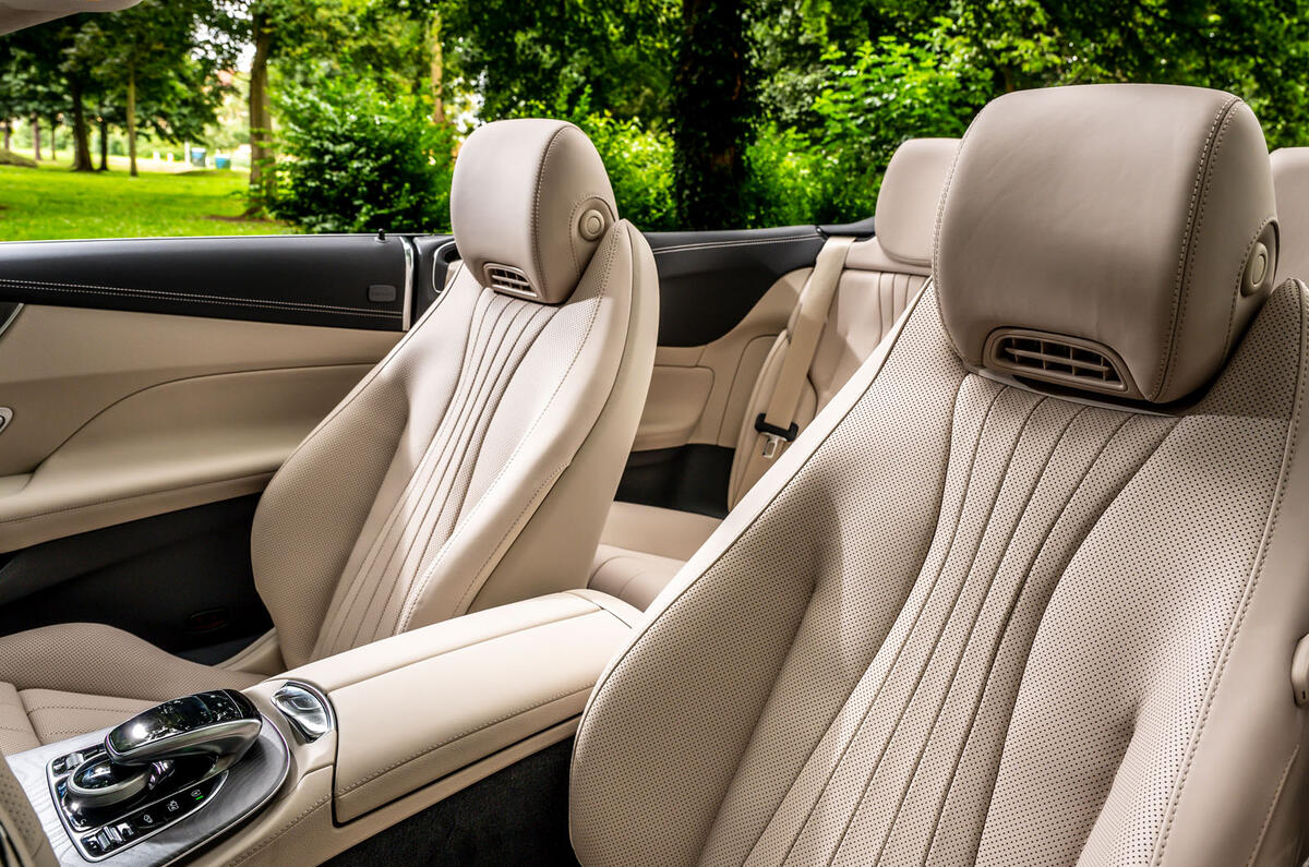 Mercedes-Benz E-Class e450 Cabriolet 2020 UK first drive review - front seats