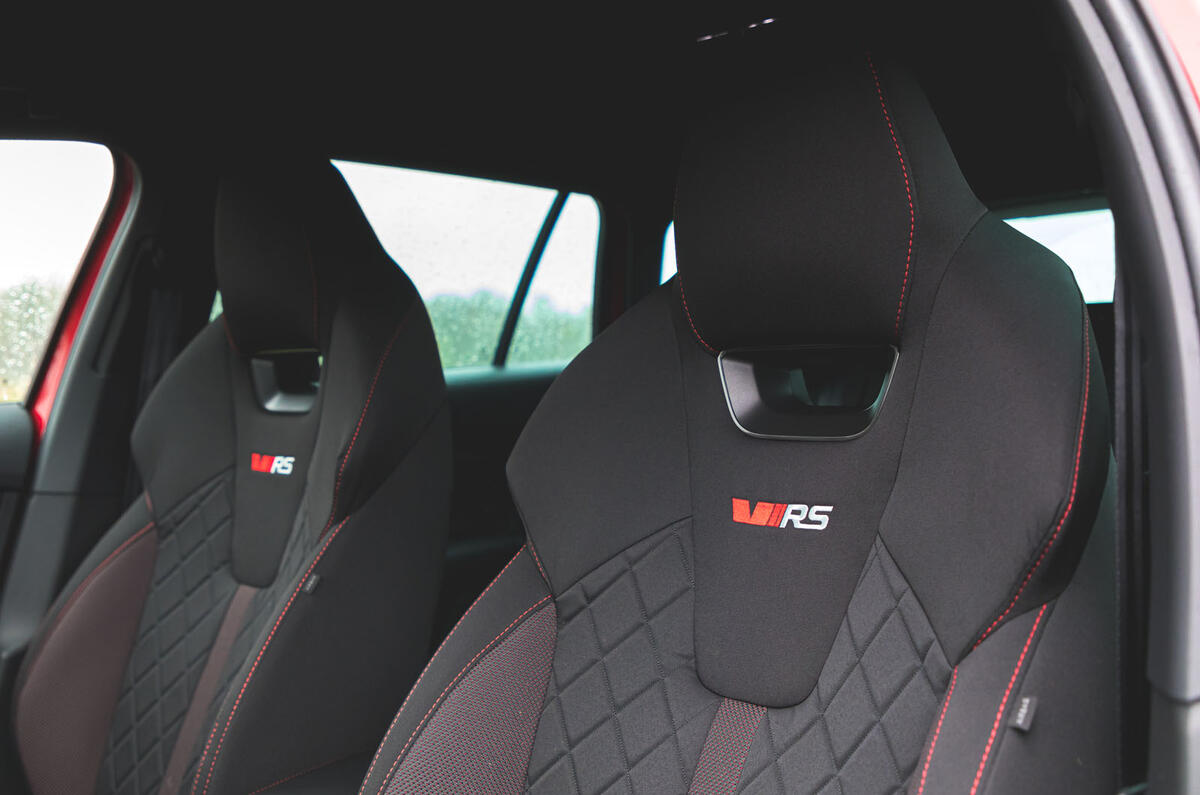 Skoda Octavia vRS iV 2020 UK First drive - front seats