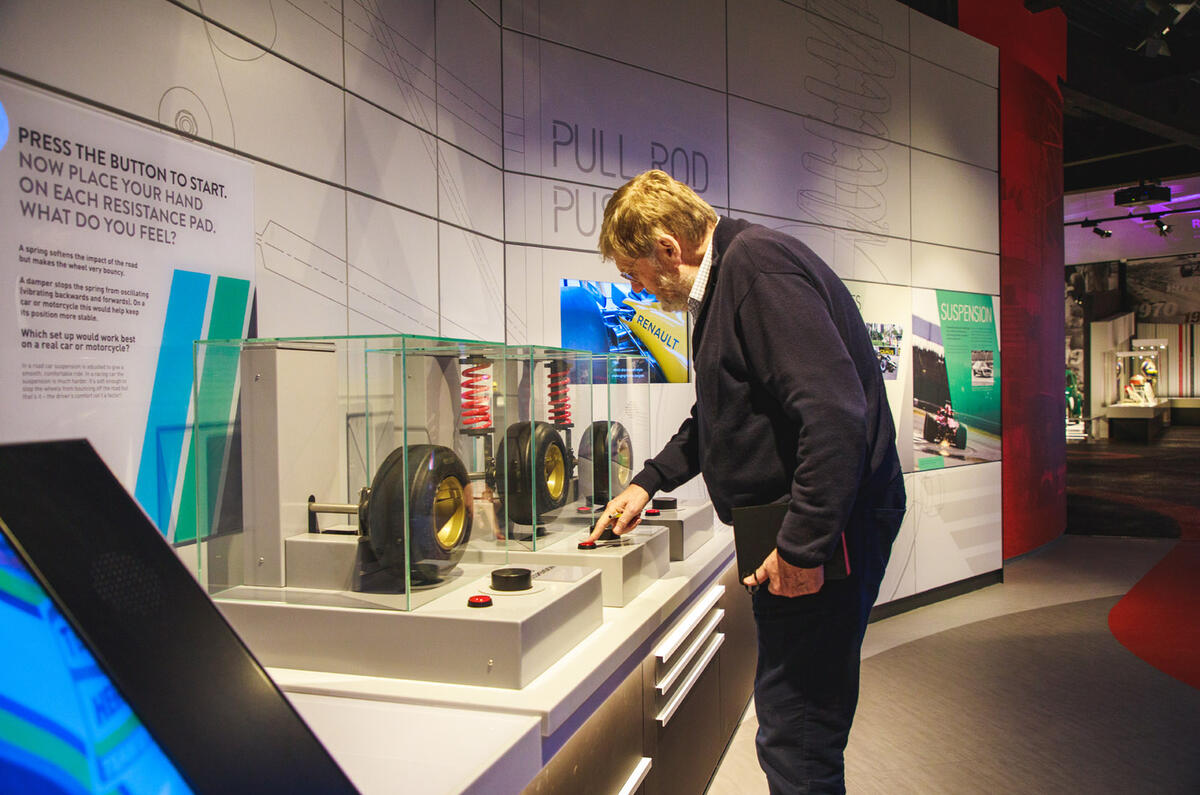Steve Cropley perusing suspension display
