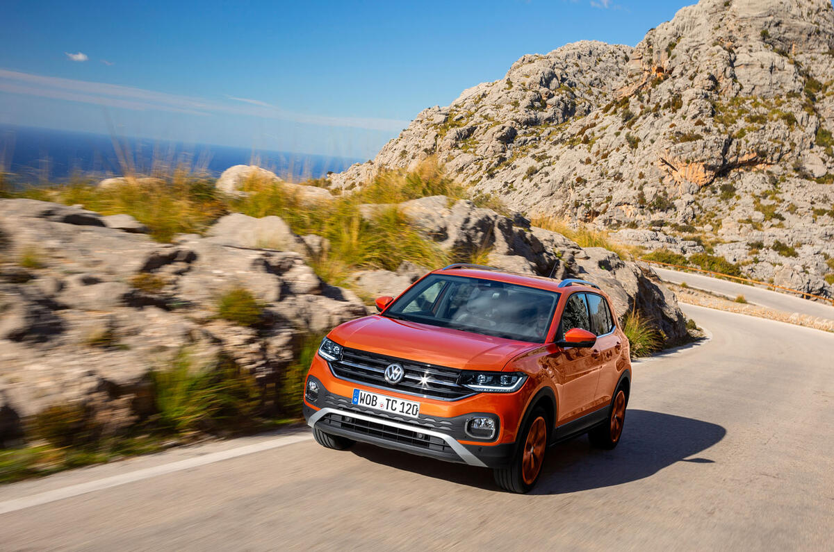 Volkswagen T-Cross 2019 first drive review - cornering front