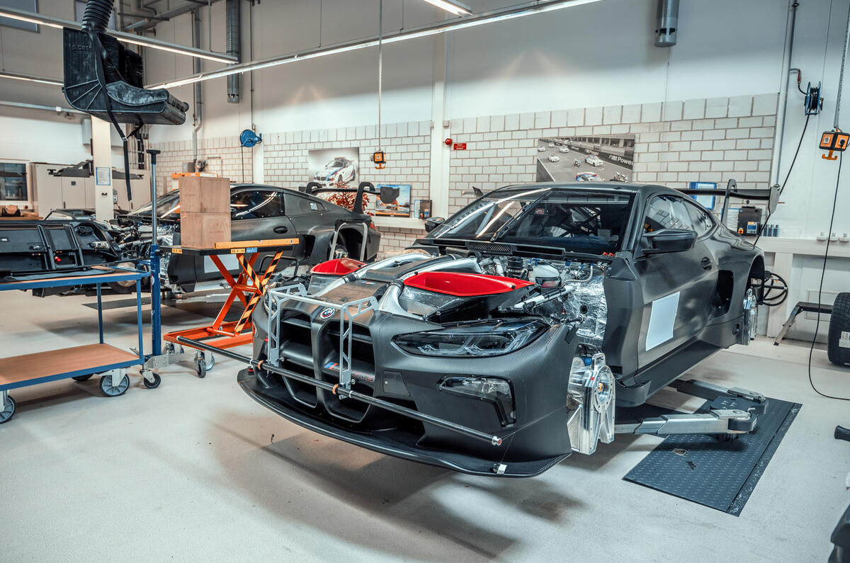 81 bmw m4 gt3 building front