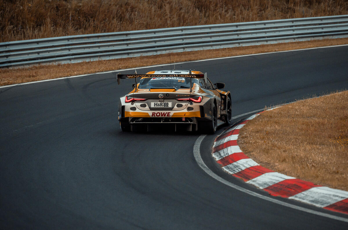 81 bmw m4 gt3  nurburgring rear