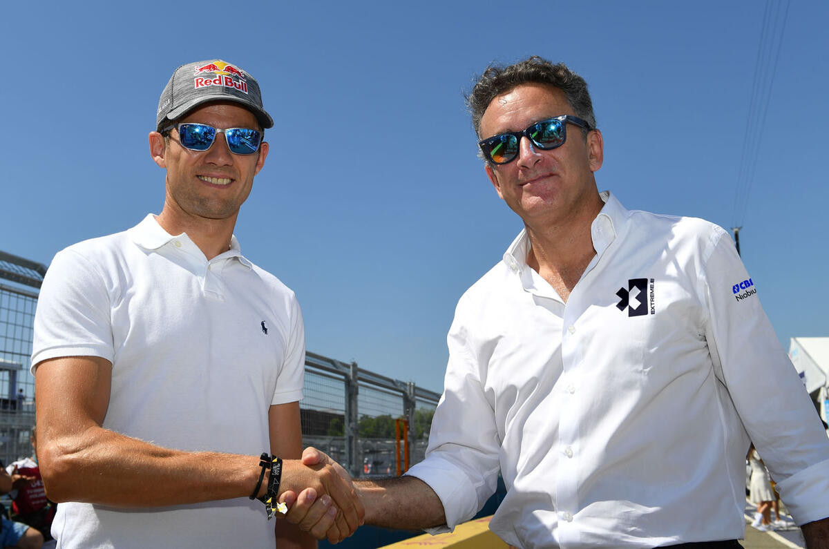 Extreme E Alejandro Agag interview - Agag with Ogier
