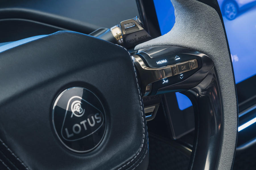 84 Lotus Eletre 2022 official reveal Autocar steering wheel