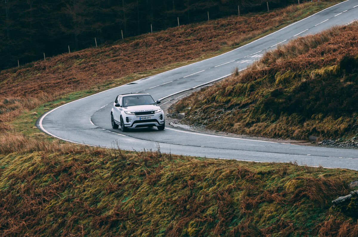 Land Rover Range Rover Evoque 2019 first ride review - on the road cornering
