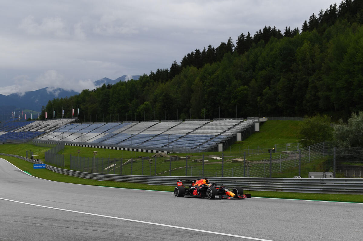 Holding a Grand Prix during a pandemic - empty grandstand