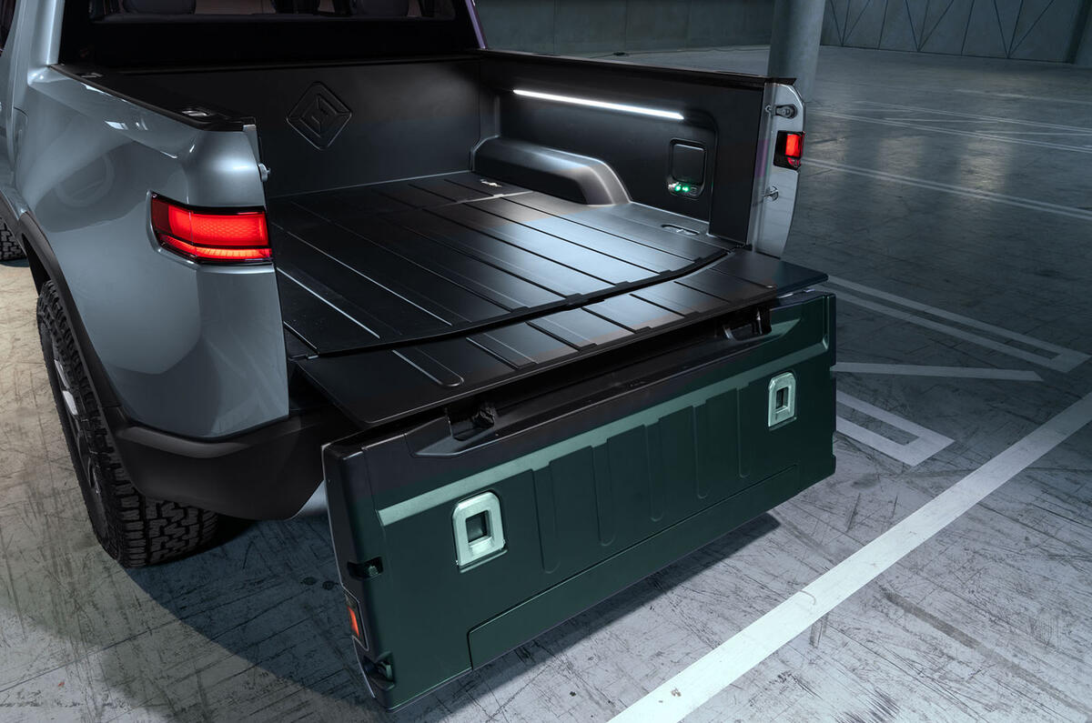 Rivian R1T electric pick-up reveal - flatbed