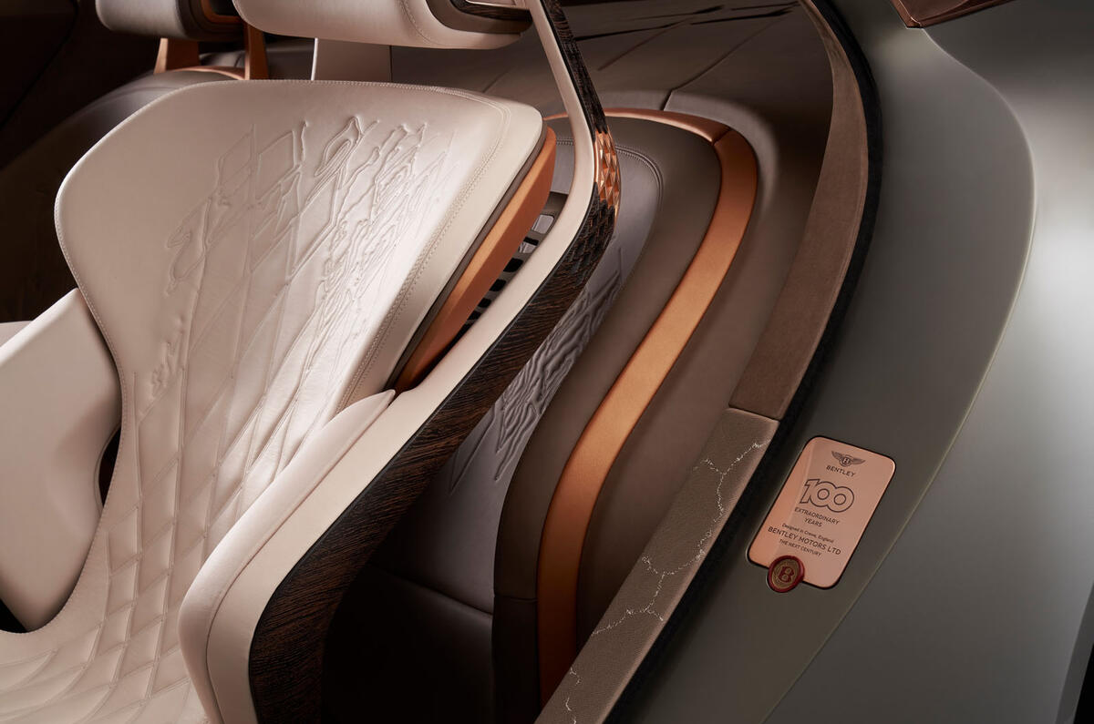 Bentley EXP 100 GT Concept official images - seat detail