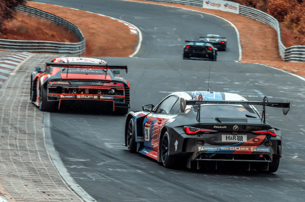89 bmw m4 gt3  nurburgring rear racing