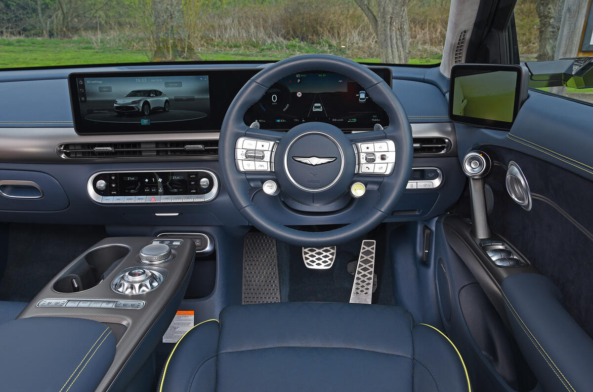89 Genesis GV60 prototype drive 2022 dashboard