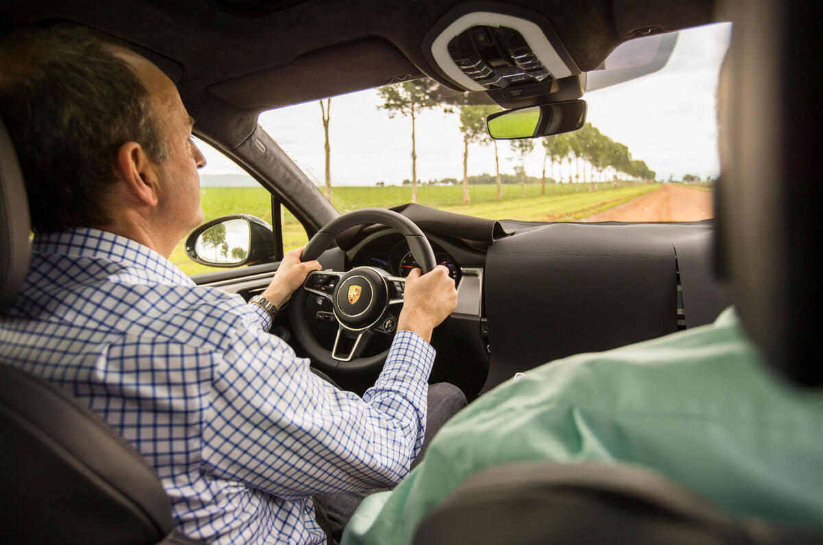 Porsche Macan prototype 2018 Frankel driving