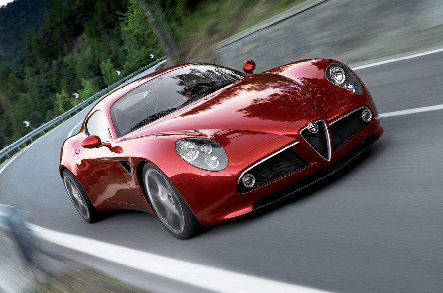 Alfa Romeo 8C moving at speed