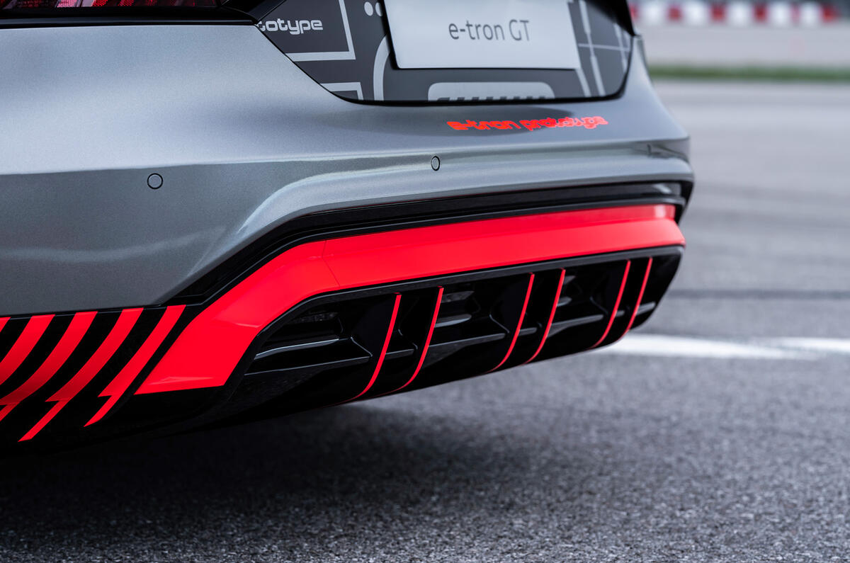Audi RS E-tron GT 2021 prototype drive - rear diffuser