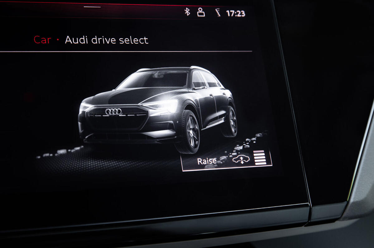 Audi e-Tron 2019 prototype first drive review - raise suspension