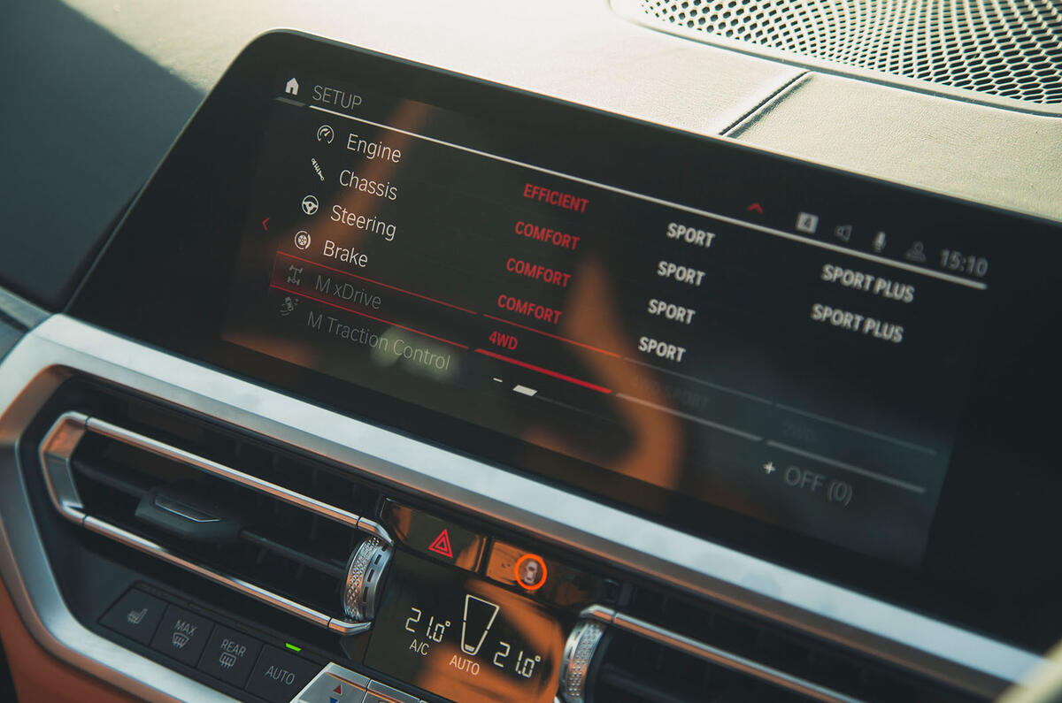 9 BMW M3 xDrive 2021 UK first drive review infotainment