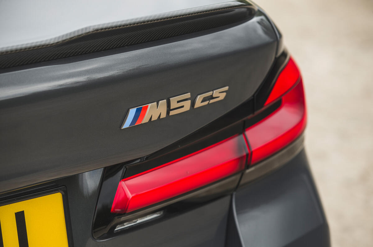 9 BMW M5 CS 2021 UK FD rear badge