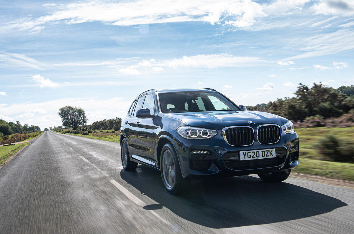 BMW X3 xDrive30e 2020 UK first drive review - on the road front