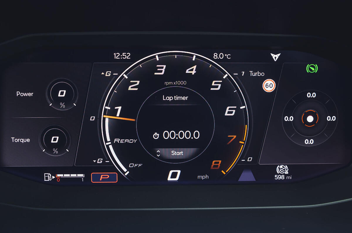 9 Cupra Formentor VZ2 2021 UK first drive instruments