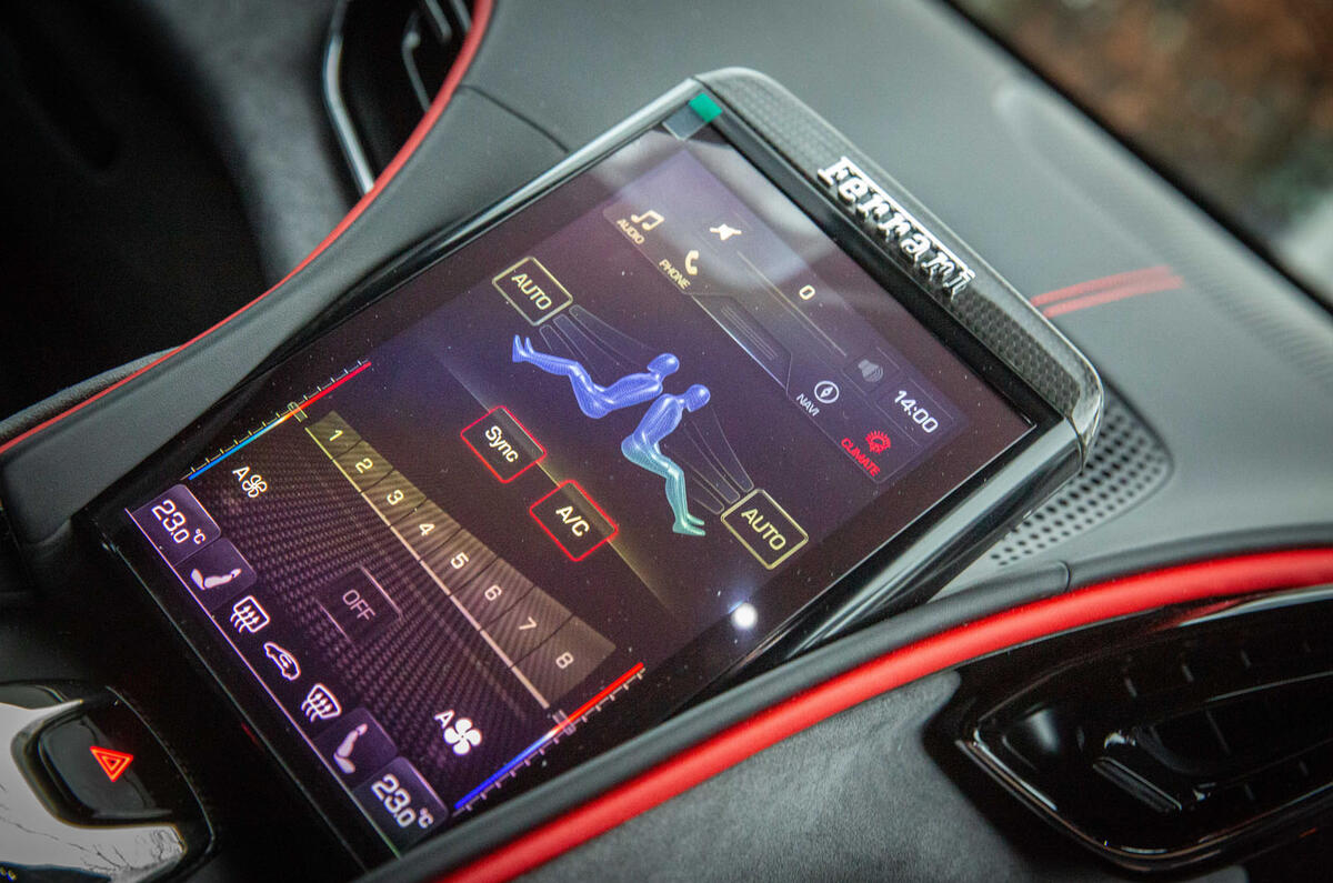 Ferrari Roma 2021 UK first drive review - infotainment