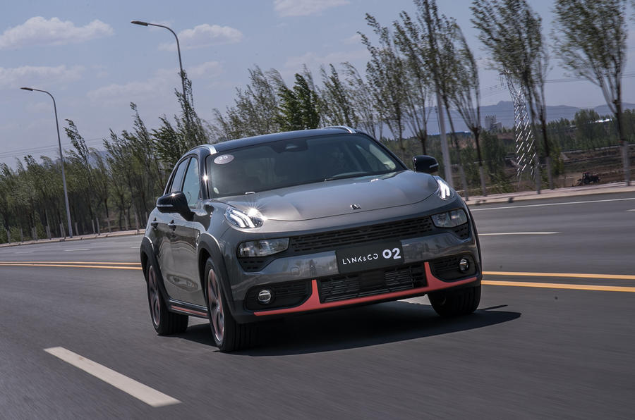Lynk & Co prototype on the road