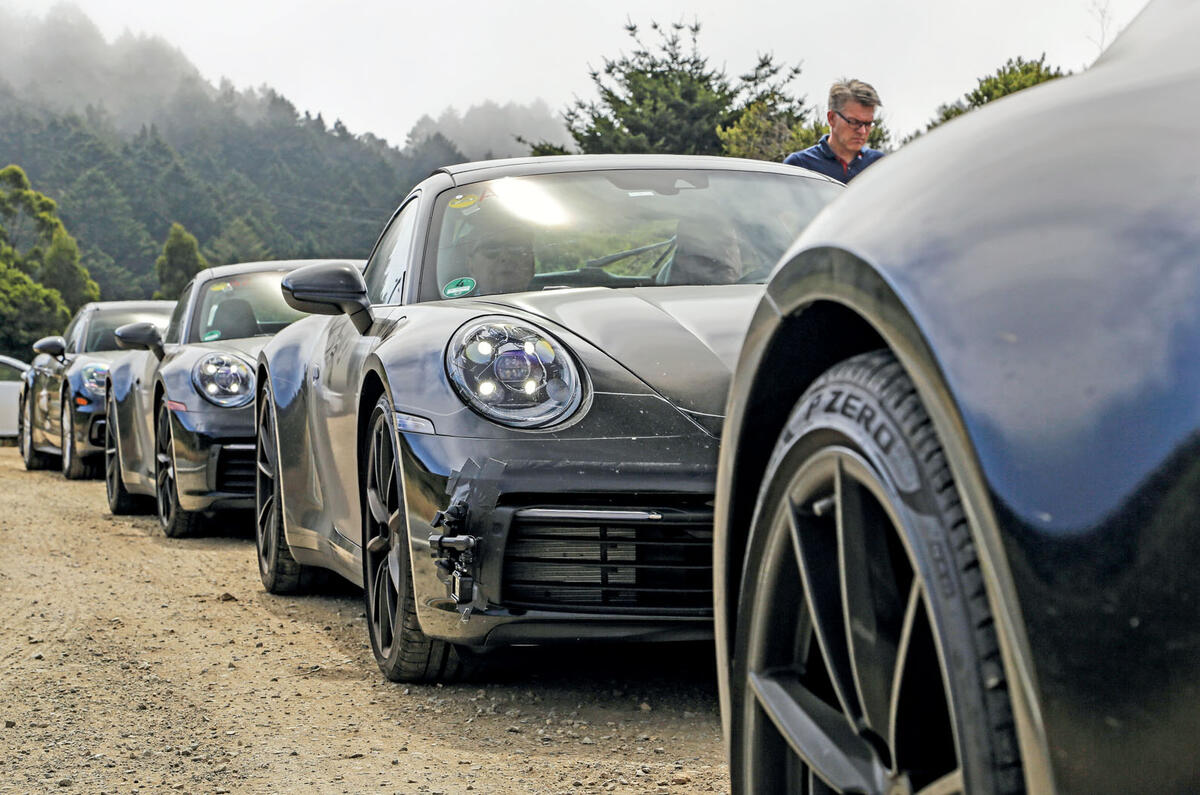 2019 Porsche 911 prototype first ride - convoy static