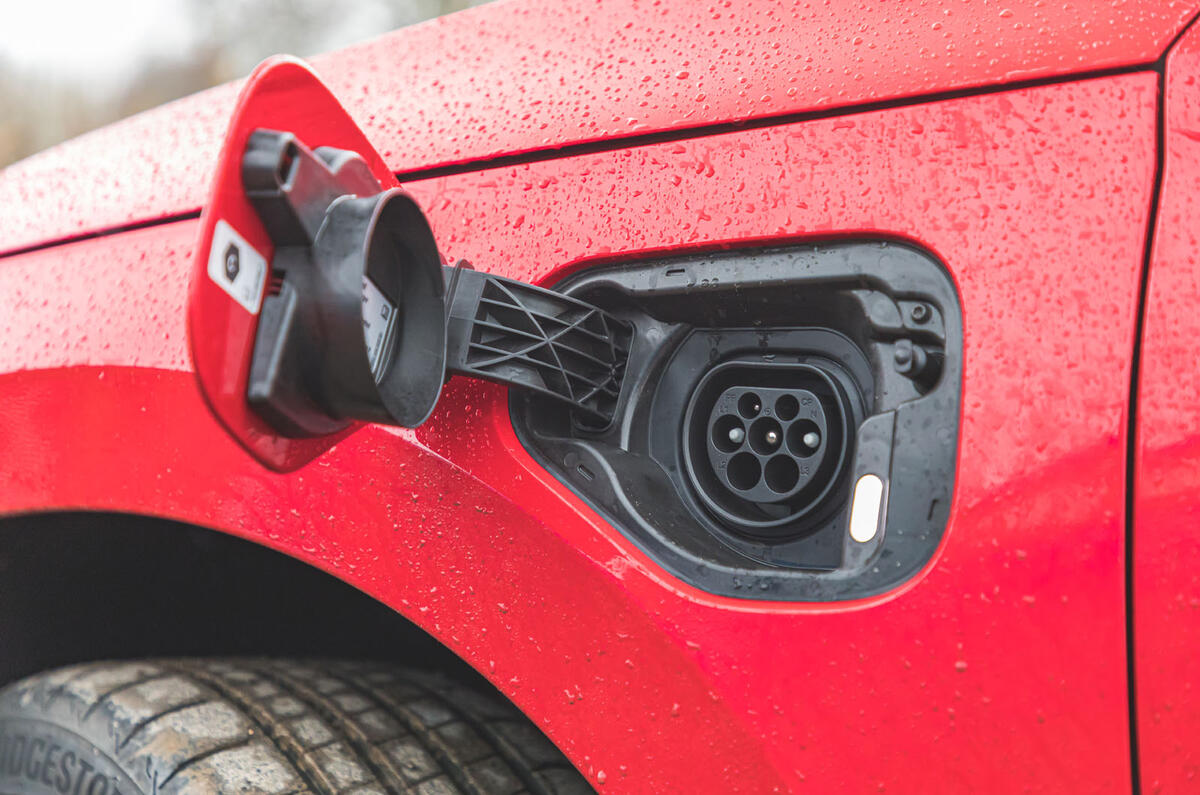 Skoda Octavia vRS iV 2020 UK First drive - charging port