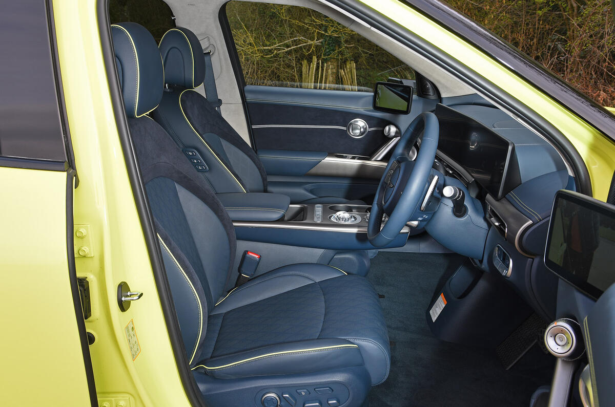 90 Genesis GV60 prototype drive 2022 cabin