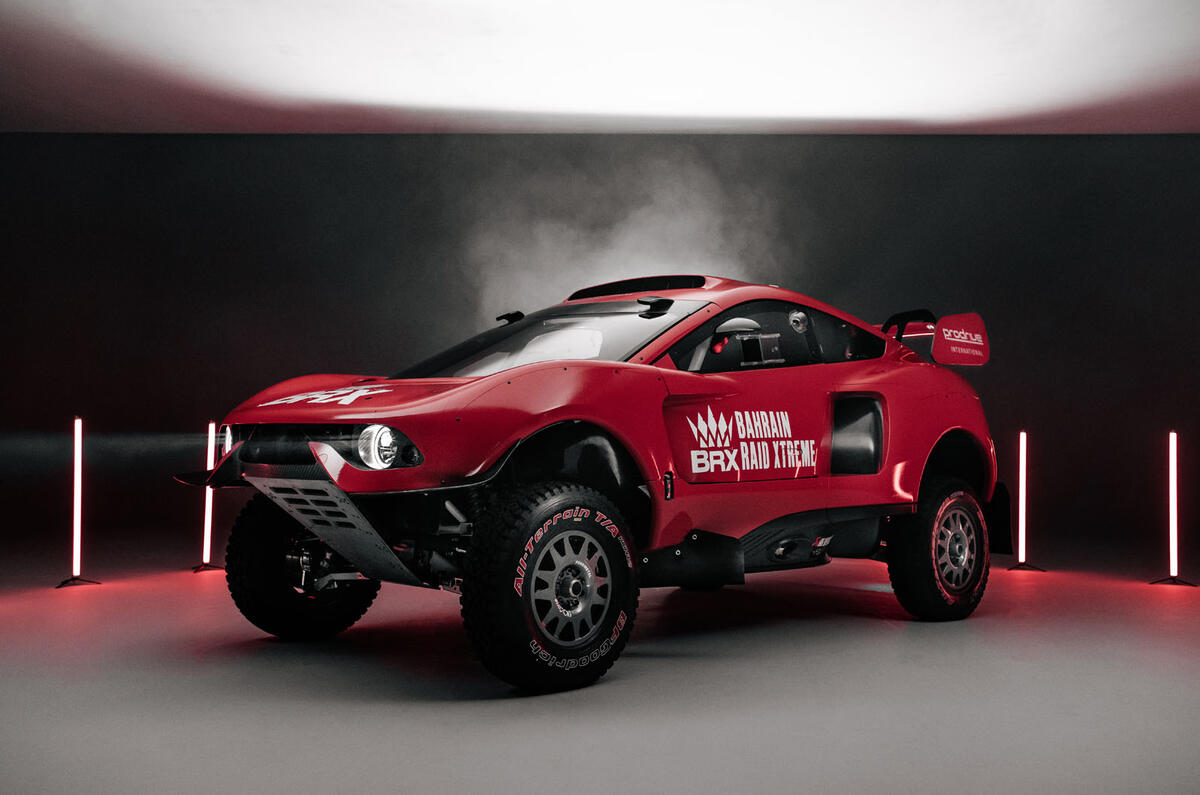 Prodrive BRX T1 in the desert - studio front