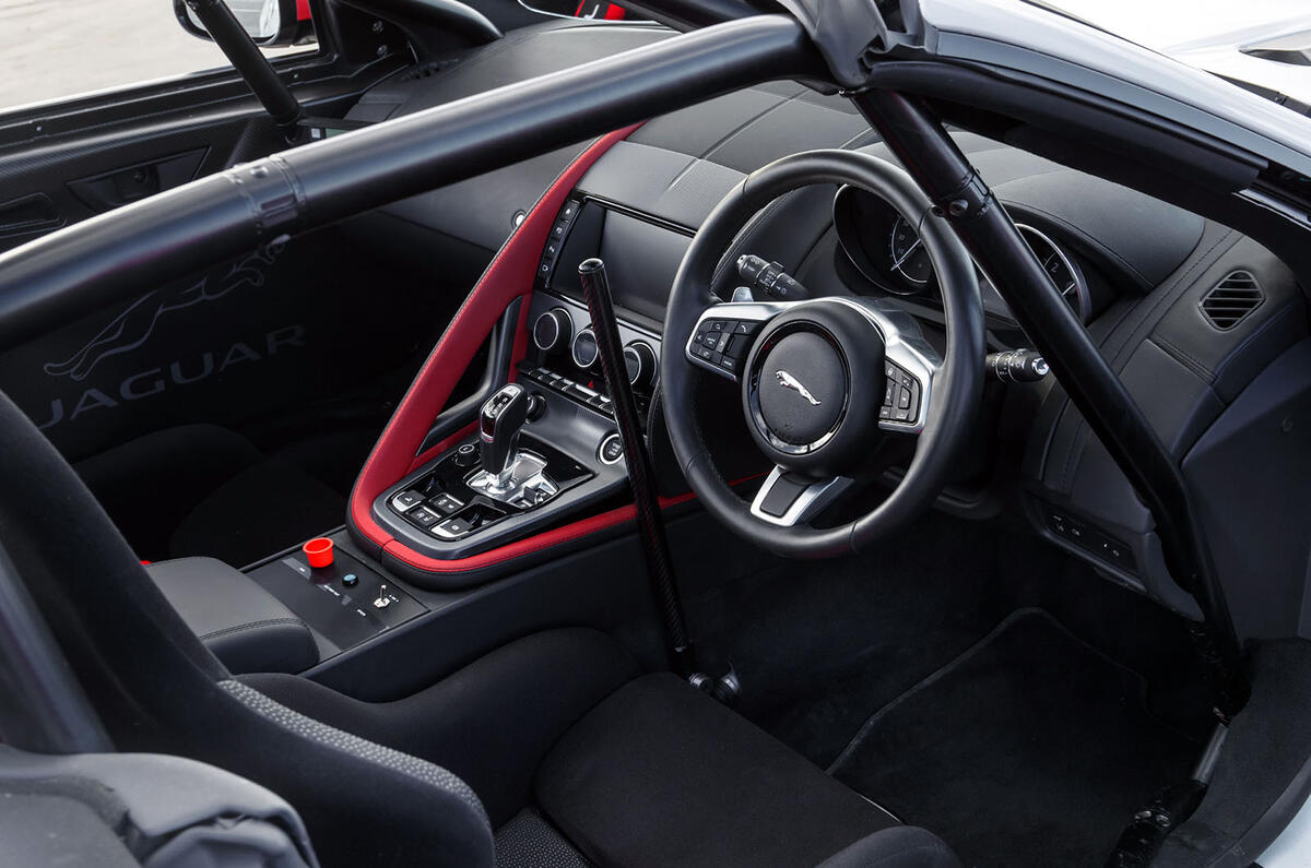 Jaguar F-Type rally car 2019 driven dashboard
