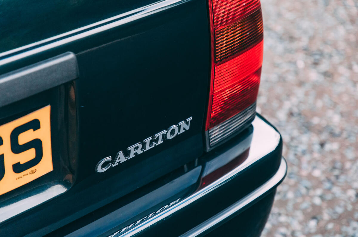Lotus Carlton at 30 - rear badge