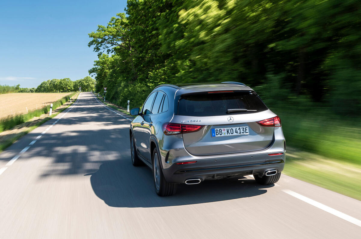 Mercedes-Benz GLA 250e 2020 prototype drive - tracking rear