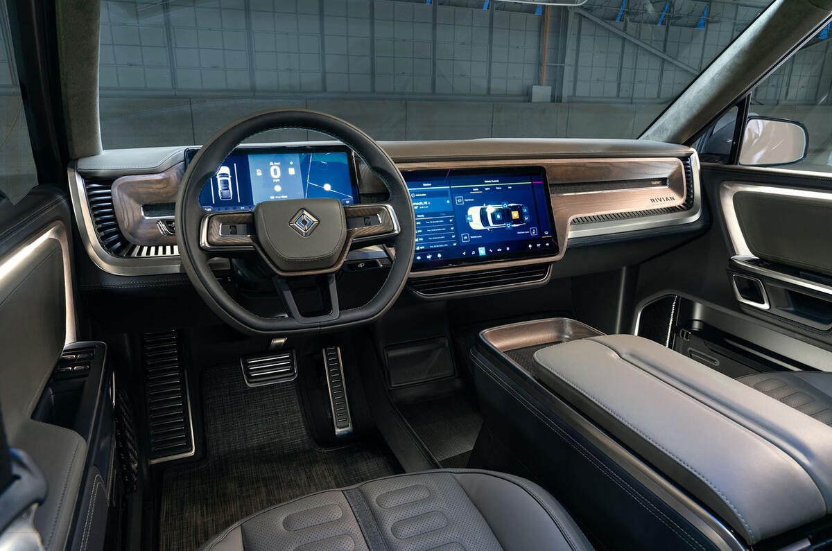 Rivian R1T electric pick-up reveal - dashboard