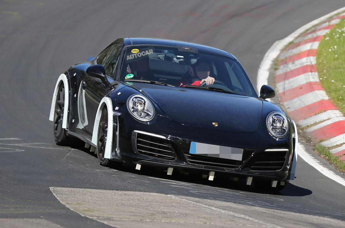 Next Porsche 911 spotted testing at Nürburgring