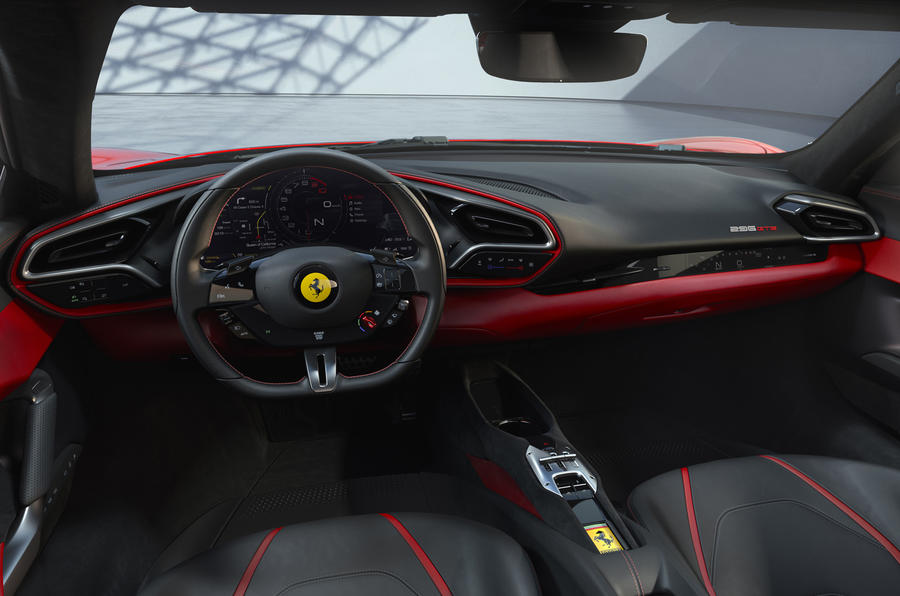 92 Ferrari 296 GTB 2021 official reveal dashboard
