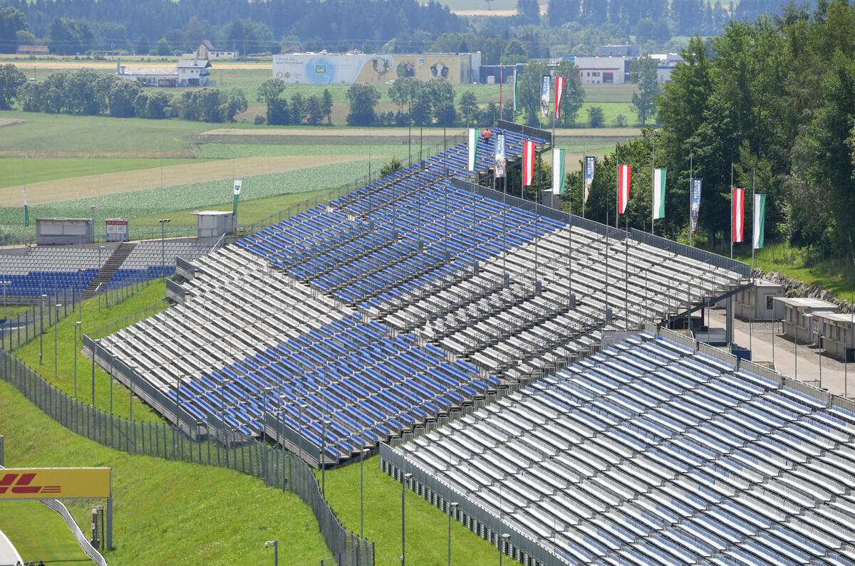 Holding a Grand Prix during a pandemic - empty grandstand