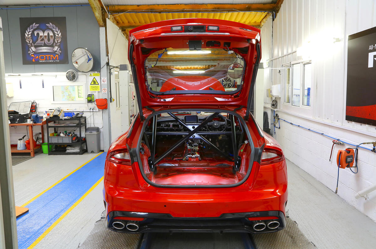 99 Kia Stinger GT420 racer - workshop rear