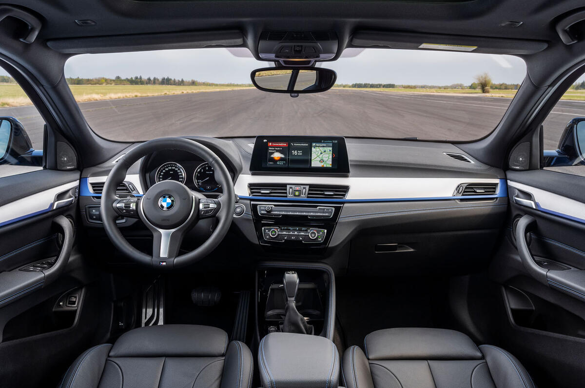BMW X2 plug-in hybrid official press images - cabin