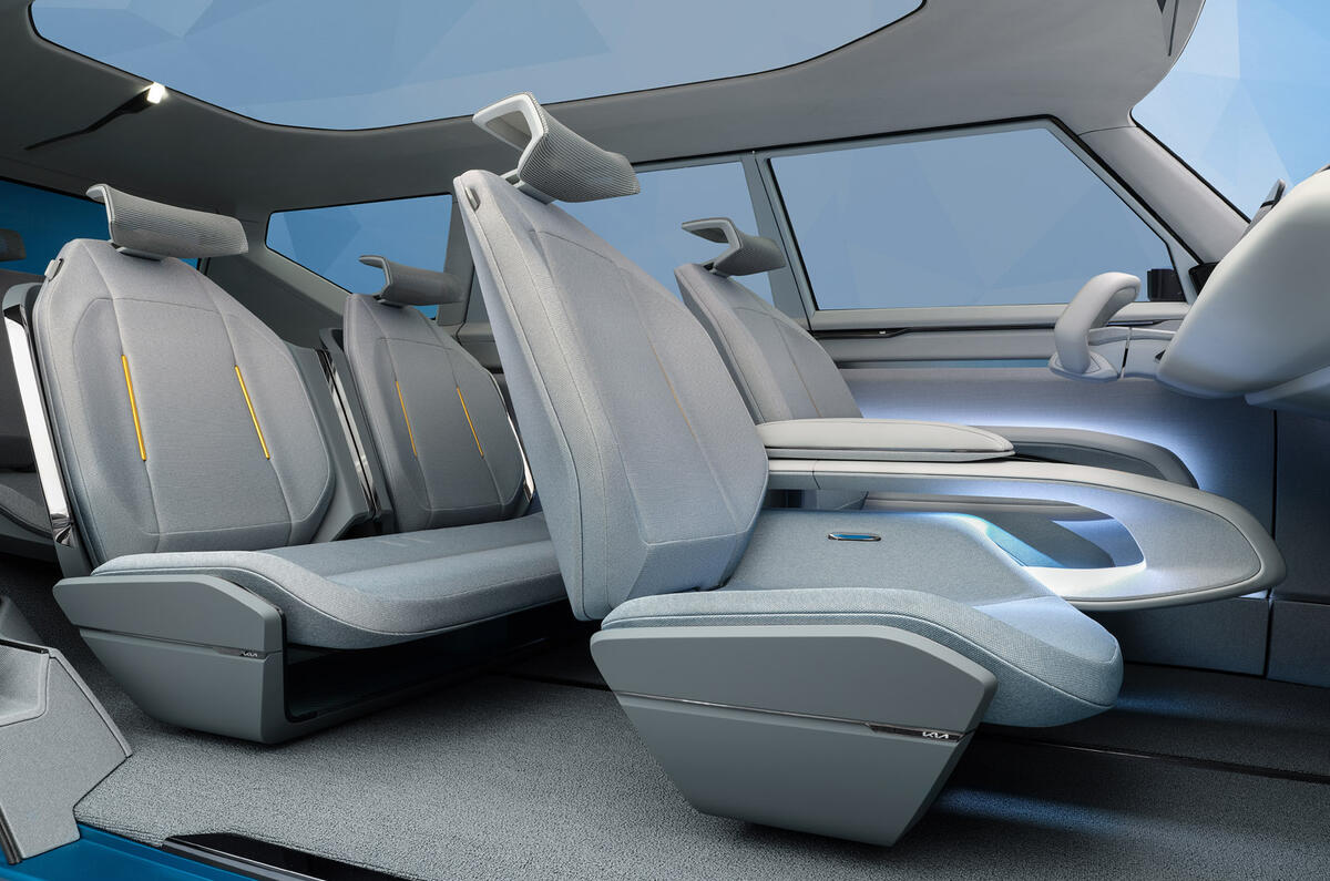 93 Asientos delanteros estáticos de estudio conceptual Kia EV9