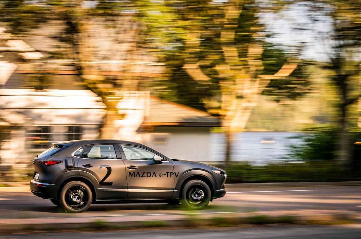 Mazda e-TPV prototype 2019 first drive review - on the road side