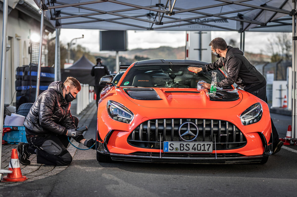 Mercedes-AMG GT Black Series Nurburgring record - prep work
