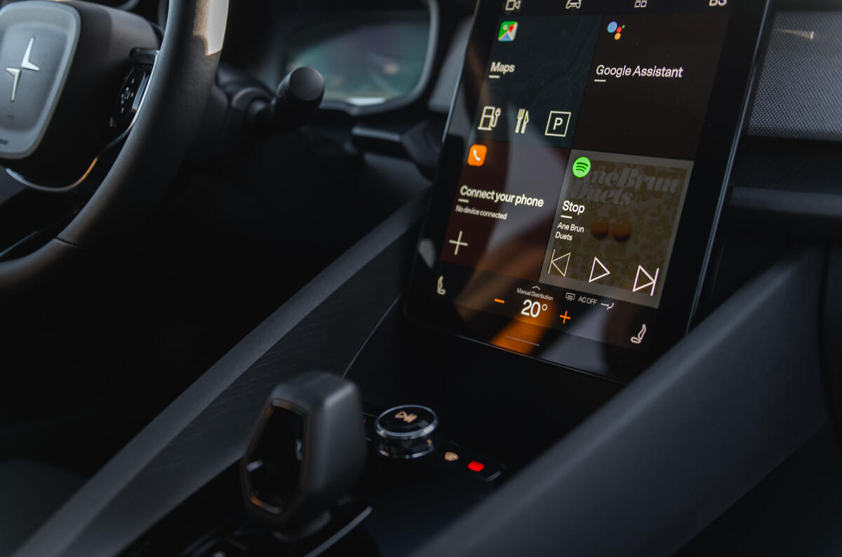2020 Polestar 2 prototype drive - infotainment