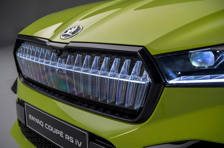 93 Skoda Enyaq coupe vRS 2022 official images front grille