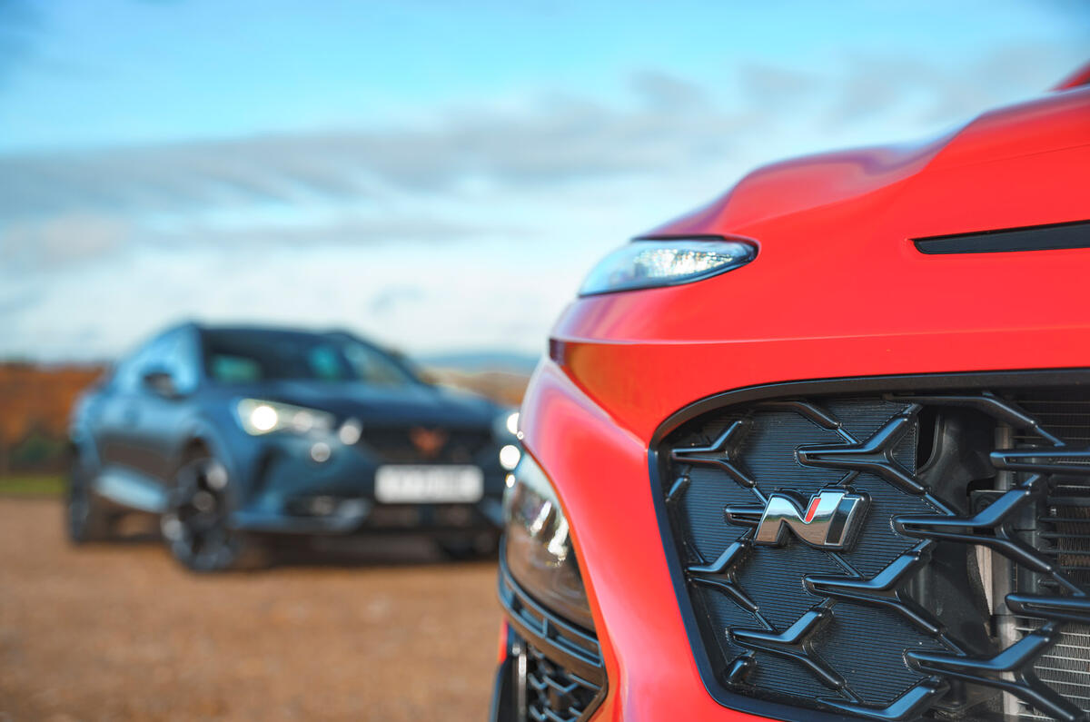 94 Cupra Formentor vs Hyundai Kona N 2022 N badge