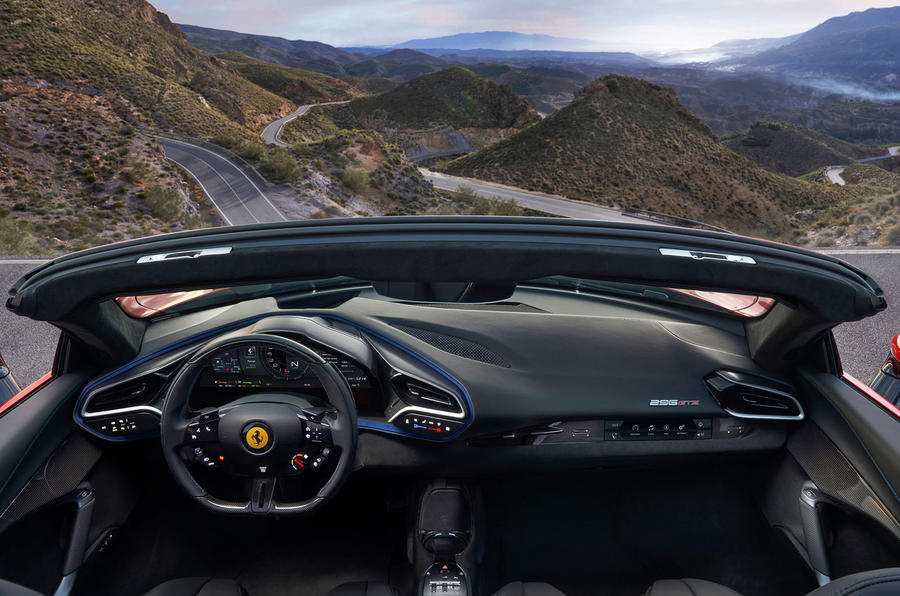 94 Ferrari 296 GTS 2022 official images red dashboard