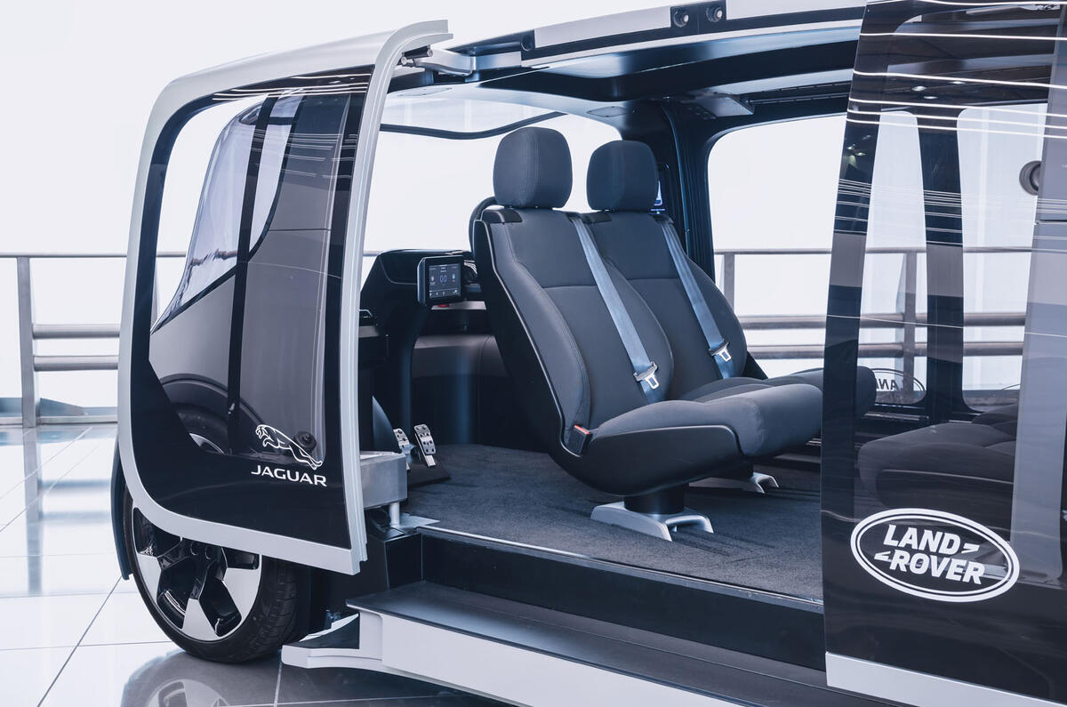 Jaguar Land Rover Project Vector official images - interior seats reversed
