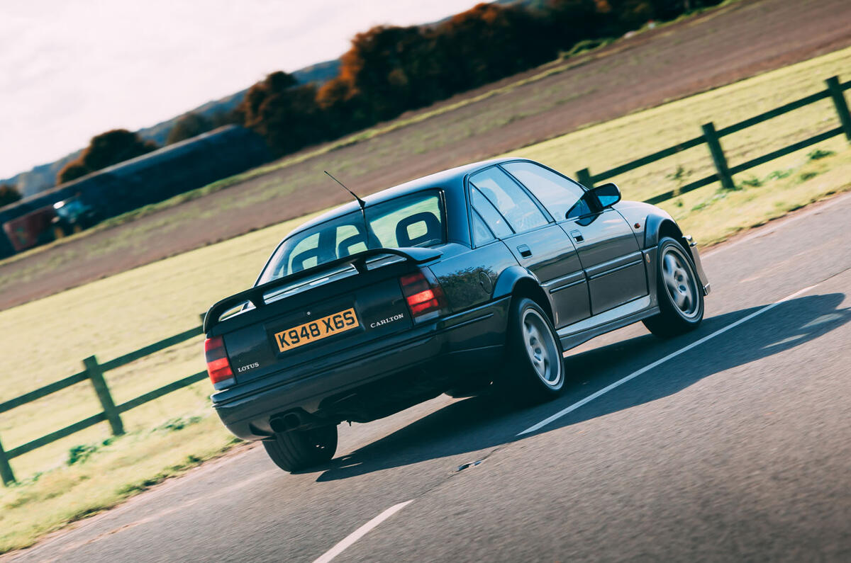 Lotus Carlton at 30 - on the road rear