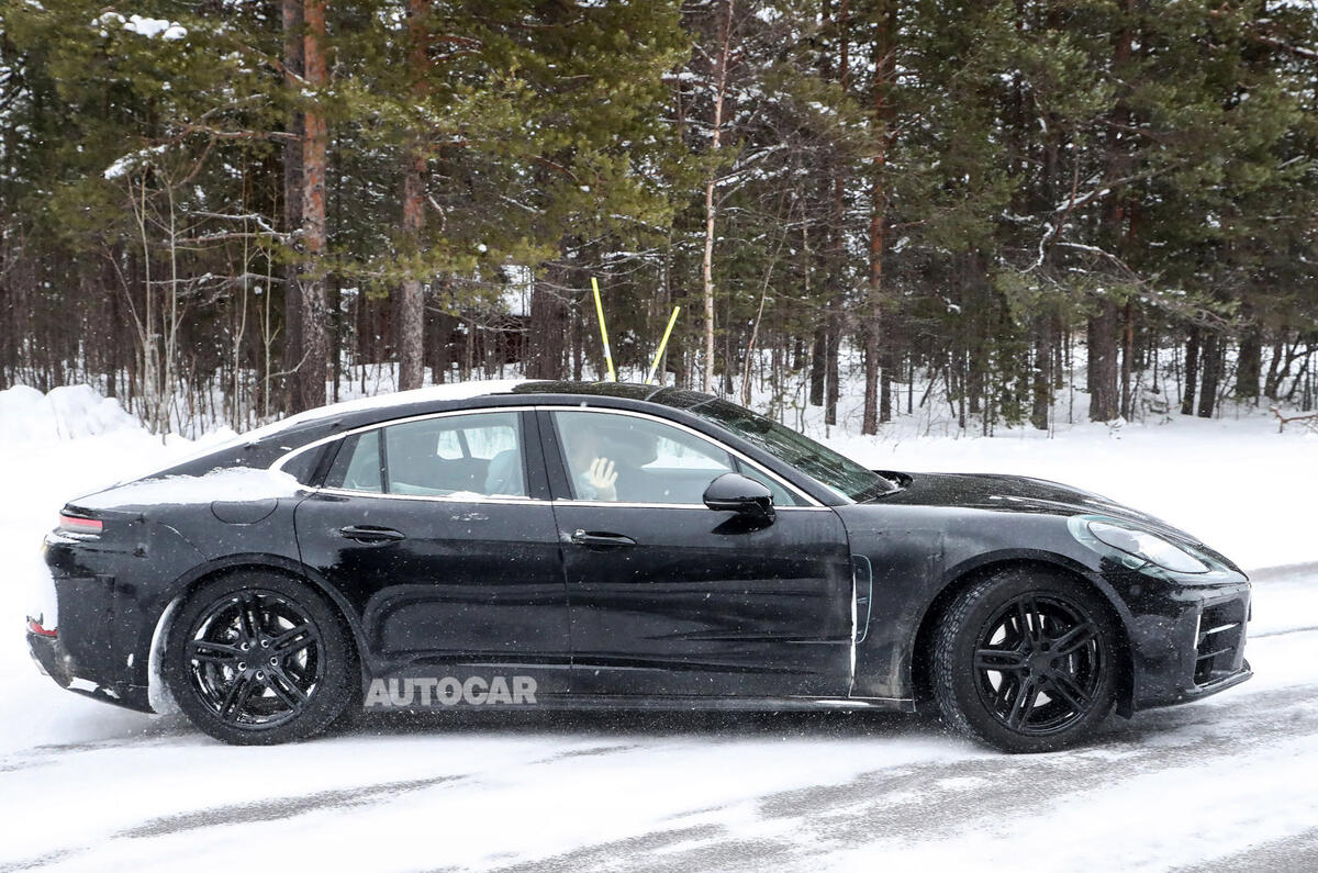 95 2023 porsche panamera spies Mar 22 side