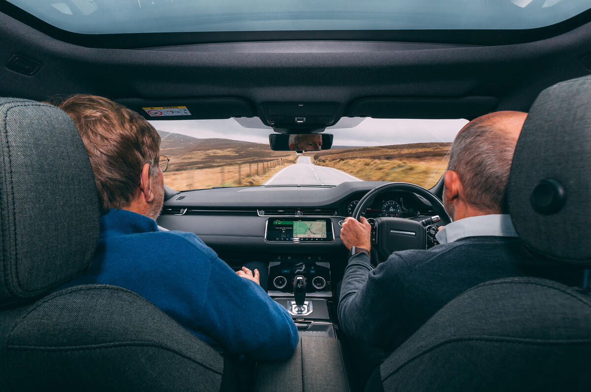Land Rover Range Rover Evoque 2019 first ride review - Steve Cropley passenger 1