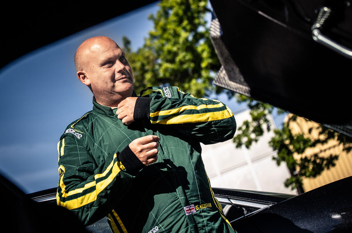 Lotus Evija development car at Hethel - Gavan Kershaw