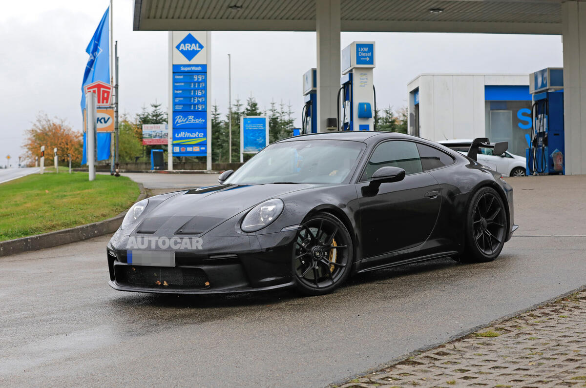 Porsche 911 GT3 prototype at Nurburgring - road front